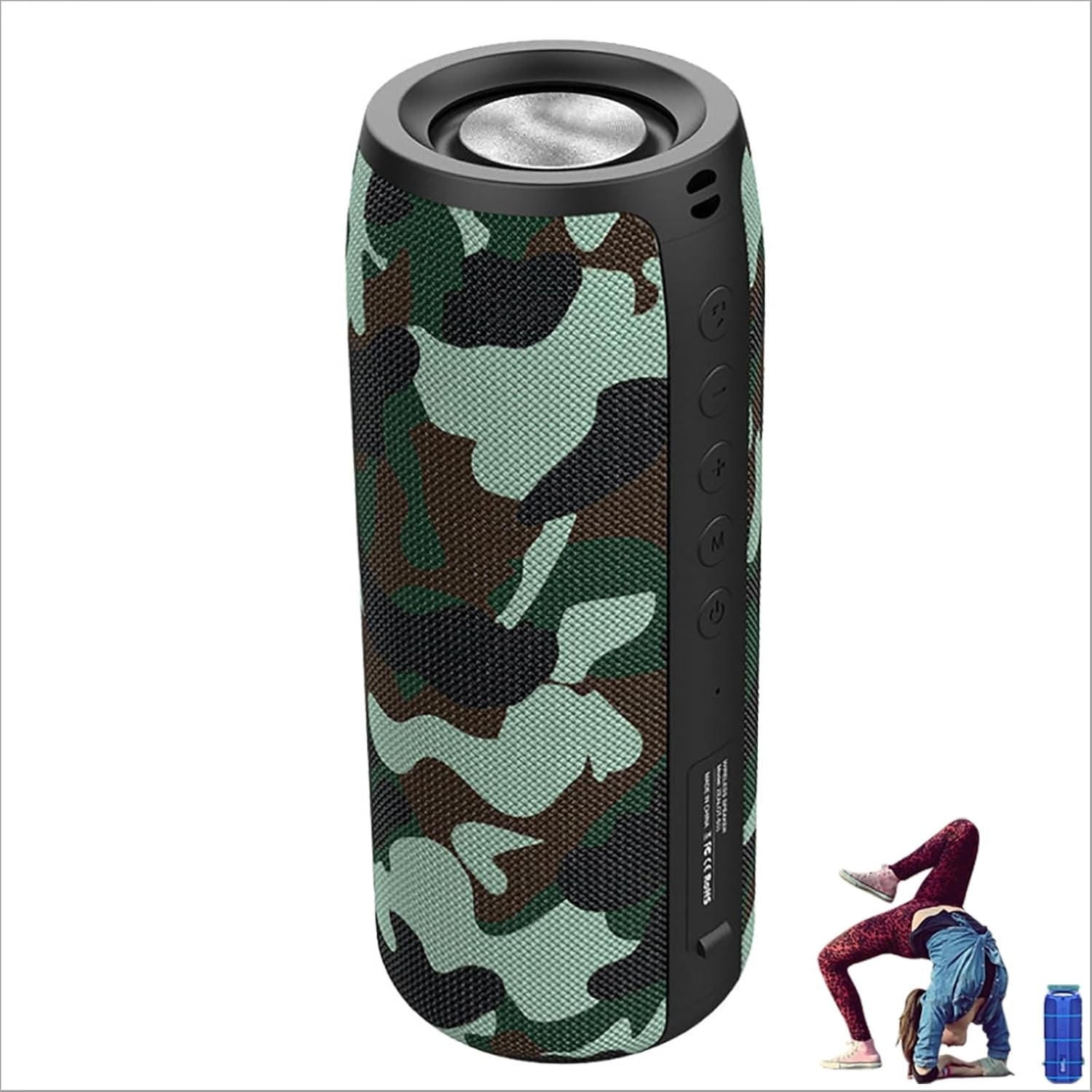 Bluetooth Speaker,Portable Speaker,IPX5 Waterproof,24H Playtime,Wireless Outdoor Speakers Bluetooth Wireless,Dual Pairing,Loud Booming Bass for Office,Home,Outdoor,Ideal Gifts