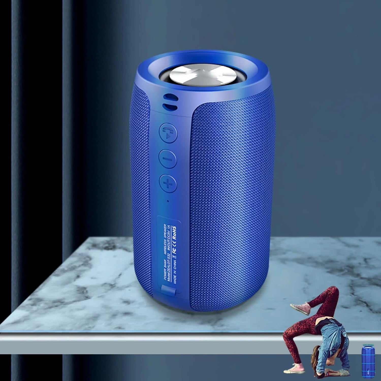 Bluetooth Speaker,Portable Speaker,IPX5 Waterproof,24H Playtime,Wireless Outdoor Speakers Bluetooth Wireless,Dual Pairing,Loud Booming Bass for Office,Home,Outdoor,Ideal Gifts