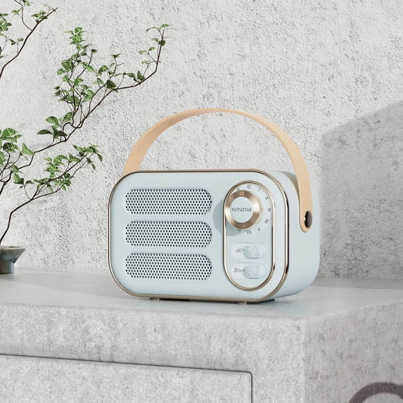 Bluetooth Speaker - Portable Wireless FM Radio, Mini Retro Designed, Hands-Free Calling for Home, Outdoor, Camping, Gift