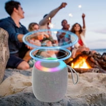 Bluetooth Speaker, Portable Wireless Speakers with Stereo Sound, IPX6 Waterproof, LED Lights, Bluetooth 5.3, 12H Playtime for Shower Outdoor Party Beach Camping