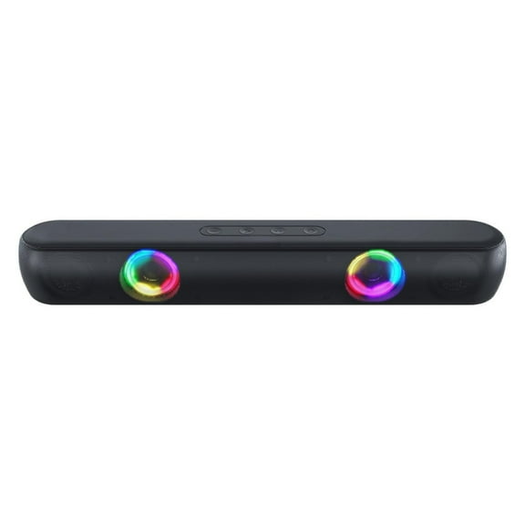 Bluetooth Speaker with RGB Lights, B320 Long Strip Soundbar, Stereo Sound for PC Gaming Desk, Home Use, Wireless Type-C Audio System, Immersive Experience, 7 Lighting Modes