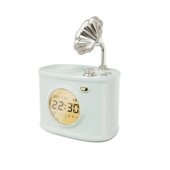 Bluetooth Speaker Retro Clock Alarm Clock Calendar with Display Desktop Home Decor Creatives Gift Small Speaker C