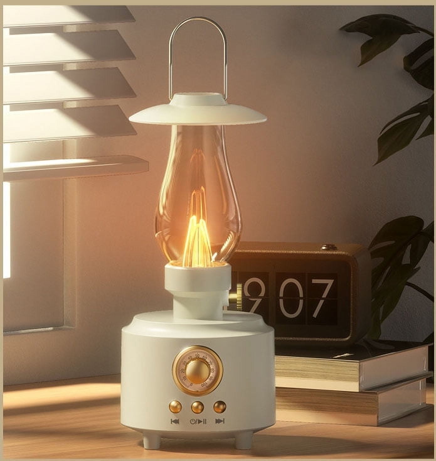 Bluetooth Speaker, Retro Kerosene Lamp Speaker, Rechargeable Portable Night Light, Table Lamp Scene Speaker, Suitable for Bedroom, Cafe, Bar, Desk Decoration, Outdoor Camping