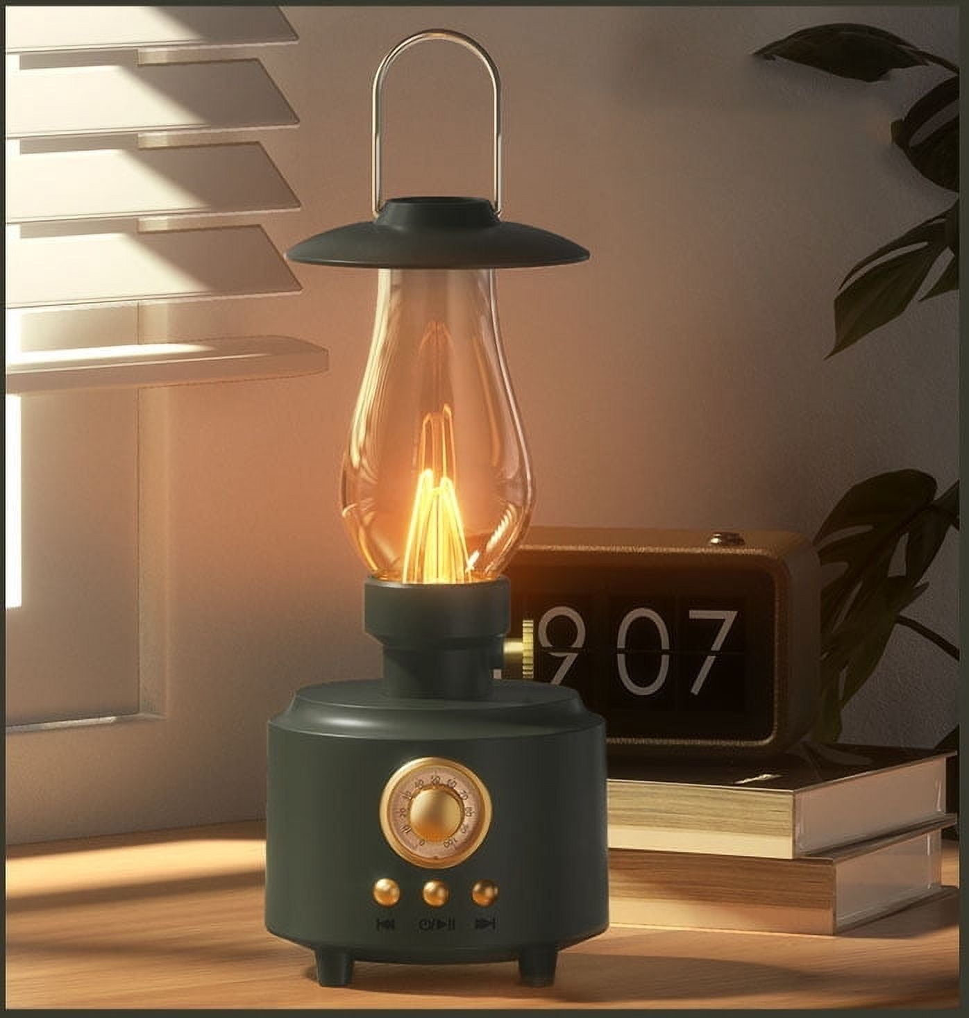 Bluetooth Speaker, Retro Kerosene Lamp Speaker, Rechargeable Portable Night Light, Table Lamp Scene Speaker, Suitable for Bedroom, Cafe, Bar, Desk Decoration, Outdoor Camping