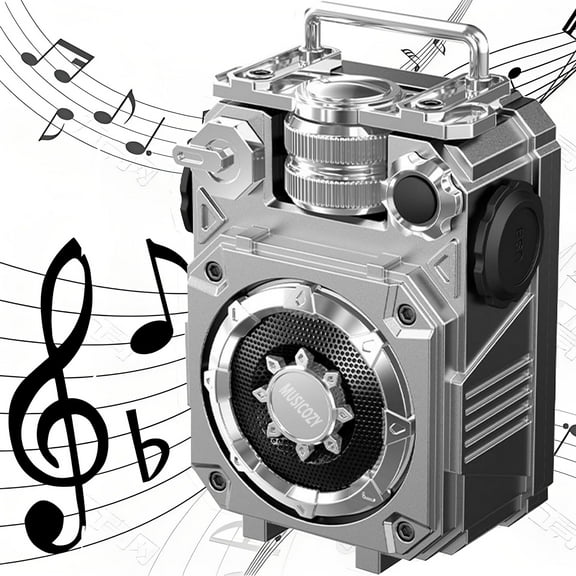 Bluetooth Speaker Retro Mini Outdoor Portable Waterproof Speaker,10W Heavy Subwoofer Wireless TF Card Small Speaker Suitable for Bedroom Kitchen Home Outdoor Beach Speakers