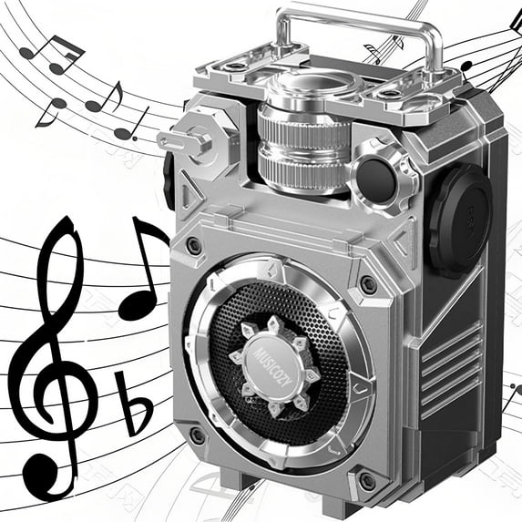 Bluetooth Speaker Retro Mini Outdoor Portable Waterproof Speaker,10W Heavy Subwoofer Wireless TF Card Small Speaker Suitable for Bedroom Kitchen Home Outdoor Beach Speakers