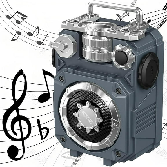 Bluetooth Speaker Retro Mini Outdoor Portable Waterproof Speaker,10W Heavy Subwoofer Wireless TF Card Small Speaker Suitable for Bedroom Kitchen Home Outdoor Beach Speakers