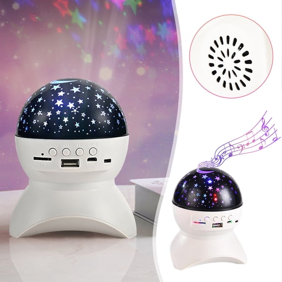 Bluetooth Speaker, Starlight Projector, Romantic Night Light, LED Sky Ambient Light for Relaxation, Music Playback
