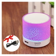 Bluetooth Speaker Subwoofer Colorful LED Mini Crack Wireless Audio Speakers Support TF Card AUX with Mic ,High Volume Speakers