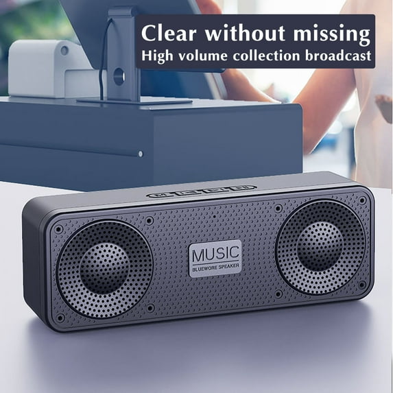 Bluetooth Speaker Wireless Portable 5W Subwoofer Outdoor Radio Mini Soundbar Bluetooth 5.0 1200mAh USB Rechargeable Hands-Free Call FM AUX USB Music Playback Small Size for Home Travel