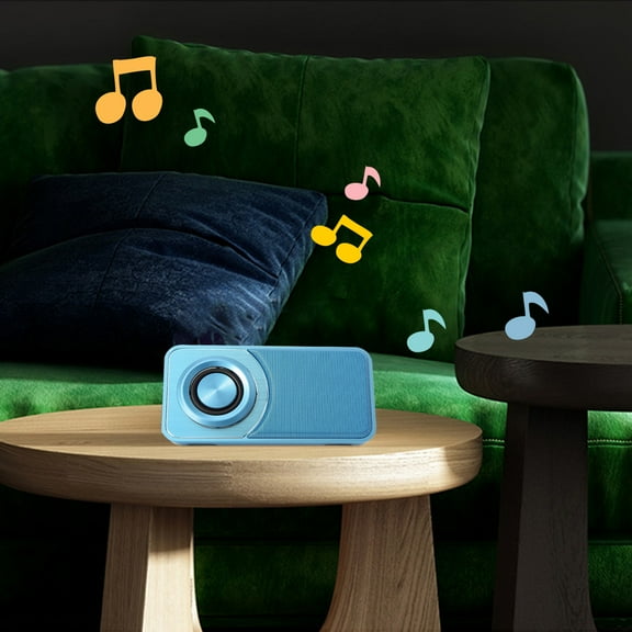 Bluetooth Speaker Wireless Portable Speaker With Stereo Sound R-Ich Built-In Mic Fm Radio Speaker Blue 14.3X7.4X1Cm