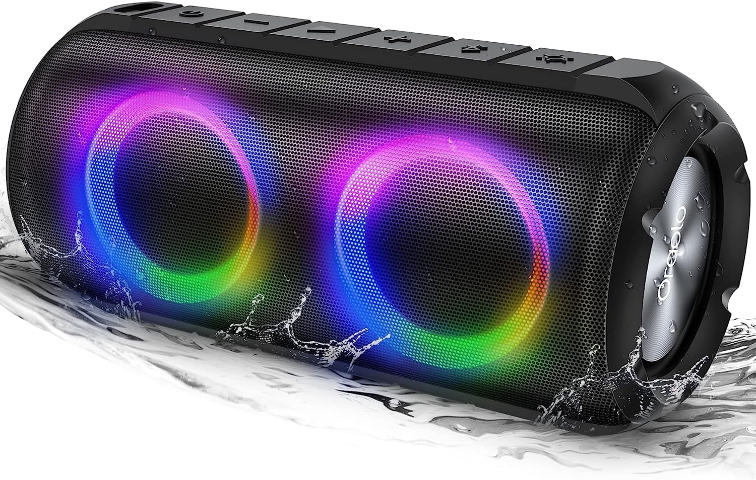 Enceinte Bluetooth 5.4 étanche IPX7 - Son Puissant, 7h D'autonomie, Portable Avec Poignée