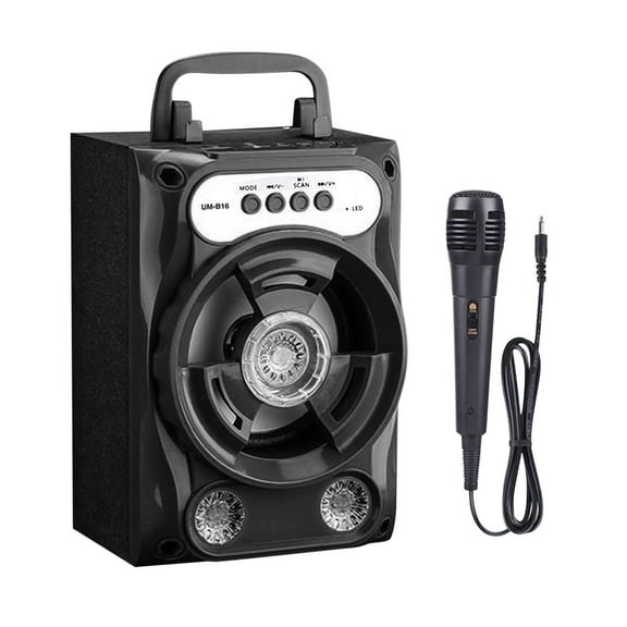 Bluetooth Speaker with Microphone, Portable Karaoke Machine, High Volume Sound, SD Card Playback, for Outdoor and Home Use
