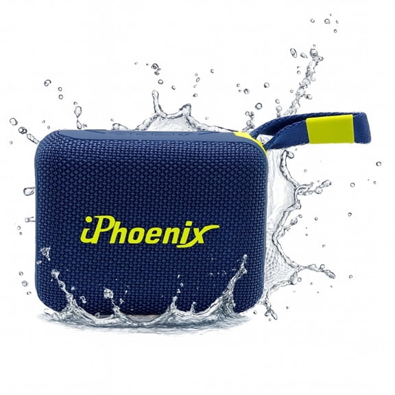 iPhoenix Technology Corp IP-570 Party Bass Speaker Bluetooth Portable Speaker with Charging Chord, Blue, Model IP570-BL