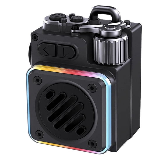 Bluetooth Speaker with RGB Light and Zinc Alloy USB Cable and English Manual Included for Home Travel Camping