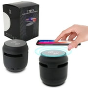 Bluetooth Speaker with Wireless Charging Pad | Circular Speaker | 2 and 1 Bluetooth Speaker with Charging Pad