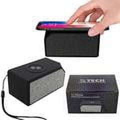 Bluetooth Speaker with Wireless Charging Pad | Fabric Speaker | 2 and 1 Bluetooth Speaker with Charging Pad