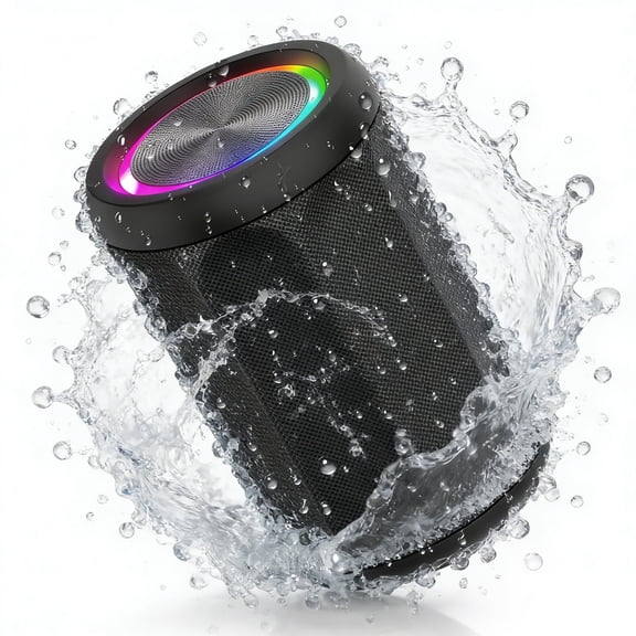 ETEPEHI Portable Bluetooth Speaker, Bluetooth 5.4 Wireless Speaker with Loud Stereo Sound, 20H Playtime, IPX5 Waterproof, Home/Party/Outdoor/Beach (Black)