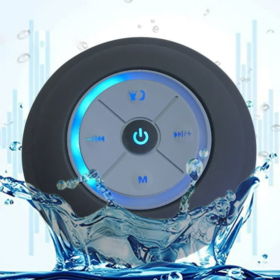 Sbnonk Bluetooth Speakers Wireless Portable Shower for Phone Subwoofer Car Speaker Black