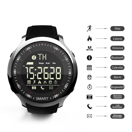 Bluetooth Sports Watch for Men, Waterproof Fitness Tracker with Luminous & Step Counter
