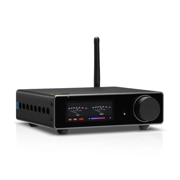 Bluetooth Stereo Power Amplifier 300Wx2 Class D 2.0 Digital Amp with RCA TRS OPT COA USB Input ,Bass & Treble Control