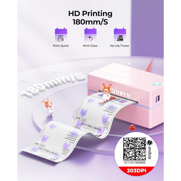 Bluetooth Thermal Label Printer 130B Wireless 4x6 Shipping Label Printer for Small Business Office Home Compatible with iPhone Android iPad Windows macOS Chrome Etsy eBay