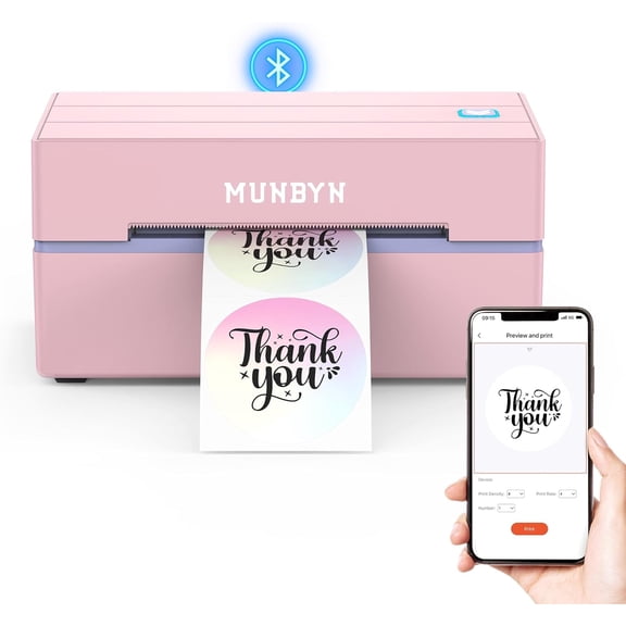 Bluetooth Thermal Label Printer, 130B Wireless 4x6 Shipping Printer for Packages Small Business Office or Home, Compatible with iPhone Android iPad Windows macOS Chrome Etsy eBay