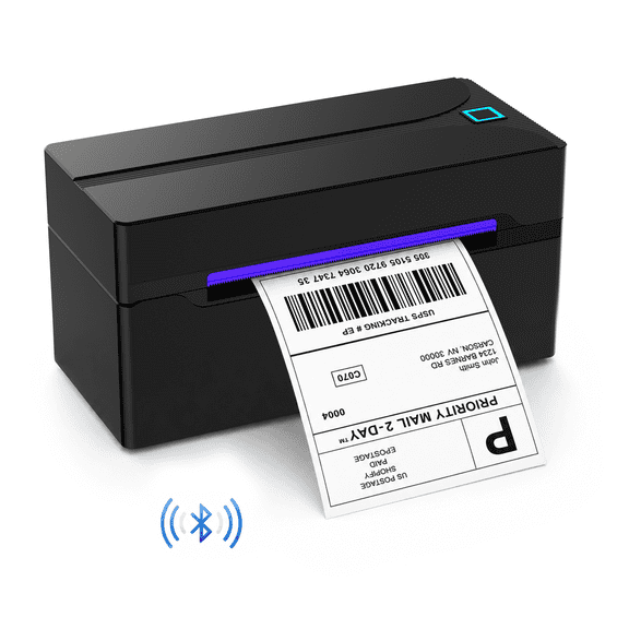 Bluetooth Thermal Shipping Label Printer, HKHKPI Portable 4x6 Thermal Address Label Printer for Small Business, Compatible with Phone & Windows