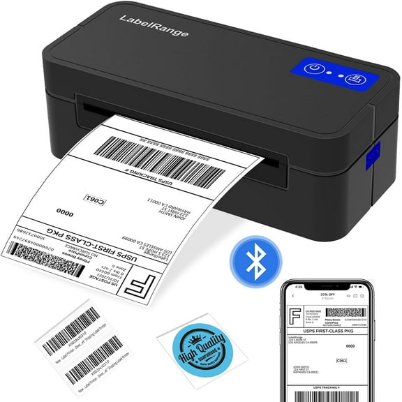 Bluetooth Thermal Label Printer for Mac, Windows, Phone, Tablet, Wireless 4x6 Shipping Label Printer for Shipping Packages, Support USPS, Amazon, Pirate Ship, Shopify
