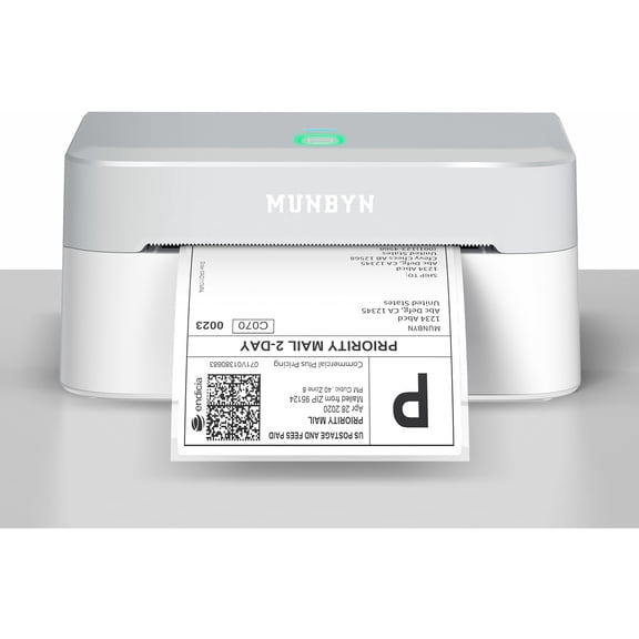 Bluetooth Thermal Label Printer RW403B, Wireless 4x6 Shipping for Small Business, Compatible with Android, iPhone, Windows, Mac, Chromebook, Print Width 1.57"-4.25" (Grey)