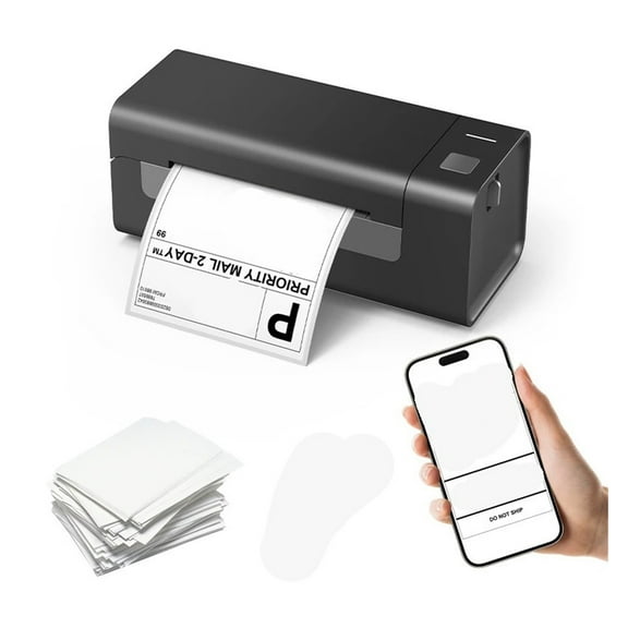 Bluetooth Thermal Label Printer Small Wireless Shipping Label Printer Portable Maker Compatible