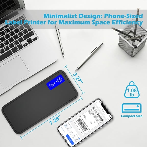 Bluetooth Thermal Label Printer for Mac, Windows, Phone, Tablet, Wireless 4x6 Shipping Label Printer for Shipping Packages, Support