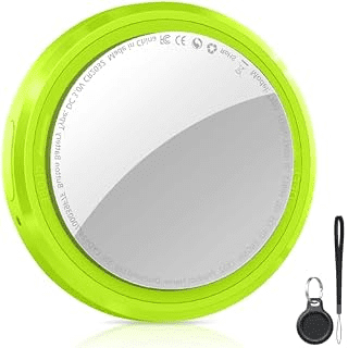 Bluetooth Tracker 1-Pack, Smart Air Tracker Tags and Item Locator Works with Apple Find My (iOS Only), Item Finder for Keys, Wallet, Luggage and Bags, Replaceable Battery, Key Ring & Lanyard Included