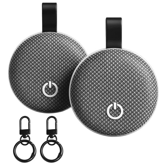 Bluetooth Tracker 2 Pack, Air Tracker Waterproof Item Finder, Compatible with Apple Find My(iOS Only),Smart Tag Locator for Keys, Wallet, Luggage, Pet(Black)