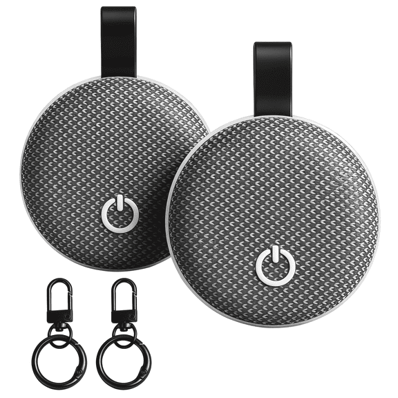 OWNTECH Bluetooth Tracker 2 Pack, Item Finder Smart Tag, Waterproof, Works with Apple Find My (iOS Only), for Keys Wallet Luggage Pet, Black
