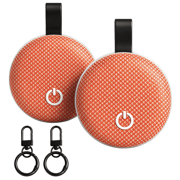 OWNTECH Bluetooth Tracker 2 Pack, Item Finder Smart Tag, Waterproof, Works with Apple Find My (iOS Only), for Keys Wallet Luggage Pet, Orange