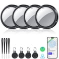 thumbnail image 1 of Smart Air Tracker Tags, Bluetooth Tracker 4-Pack, Item Locator Works with Apple Find My (iOS Only), Tracker for Keys, Wallet, Luggage and Bags, Replaceable Battery, Key Ring & Lanyard Included, 1 of 9
