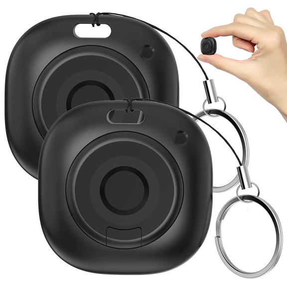 Bluetooth Tracker Keys Finder, Find My Keys Tracker Item Locator for Wallet Luggage, Works with Apple Find My (iOS Only), 2 Pack, Black