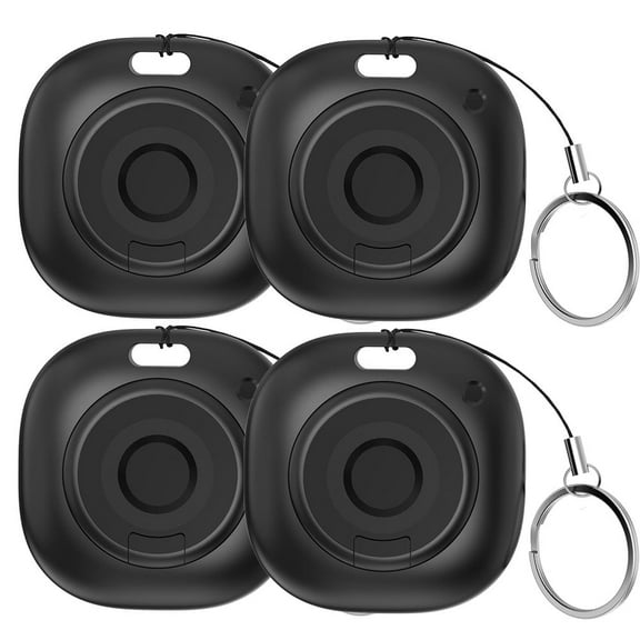 Bluetooth Tracker Keys Finder, Find My Keys Tracker Item Locator for Wallet Luggage, Works with Apple Find My (iOS Only), 4 Pack, Black