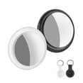 thumbnail image 1 of Bluetooth Tracker, Keys Finder Works with Find My App (iOS Only), Item Locator for Keys, Bags, Pet, Cat, Dog, Waterproof, Compact, 2-Pack (Black&White, with Silicon Protective Case), 1 of 8