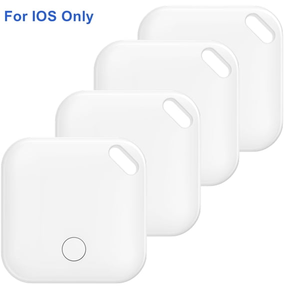 Bluetooth Tracker, Smart Air Tracker Tags,Key Finder and Item Locator Compatible with Apple Find My (iOS Only),Wireless Smart Tracker Tag for Keys/Luggage/Wallet,4-Pack,White