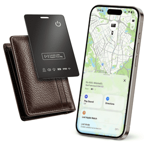 OWNTECH Wallet Tracker Card Compatible with Apple Find My, IP68 Waterproof Thin Bluetooth Locator Smart Card for Wallet, Passport (iOS Only)