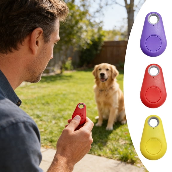 Bluetooth Tracker Wireless Smart GPS Tracker, Anti-lost Anti-Theft Alarm Device Tracker GPS Locator Key,Dog,Cat,Kids,Wallets Finder TracerKey Locator APP Control Alarm Sensor Devices,Purple