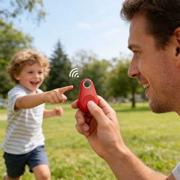 Bluetooth Tracker with Two-Way Alarm, Anti-Loss Device for Finding Pets, Keys & Luggage, Real-Time Location Alert for Travel