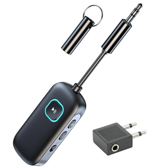 Bluetooth Transmitter Receiver Adapter, Airplane Bluetooth 5.2 Adapter for Switch/Flight/TV/PC/Gym/Tablet, Supports to 2 Headphones Earbuds