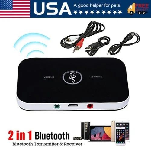Bluetooth Transmitter & Receiver Wireless Adapter For Home Stereos/Speakers