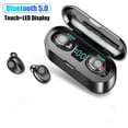 thumbnail image 1 of Bluetooth True Wireless Earbuds with Charging Case, Black, 1 of 9