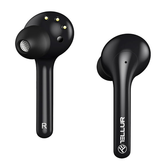 Bluetooth True Wireless Earphones TELLUR Ambia, Features: Carrying Detection, Tap Control, Intelligent Switch, Automatic Connection, Black