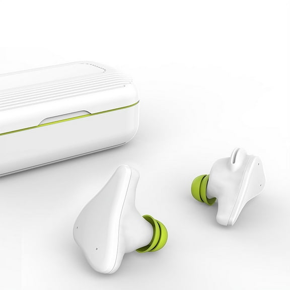 Bluetooth True wireless earbuds-in-Ear, Mini Portable, Microphone in-Ear Stereo Headphones, Touch Control. power indicator LED screen , Color : White