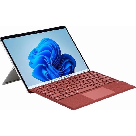 Bluetooth Type Cover for Microsoft Surface Pro 7+/7/6/5/4/3, Multi‑Touch Trackpad, Ultra Slim, Poppy Red
